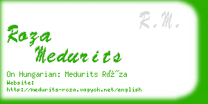 roza medurits business card